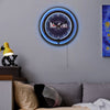 Modelo Retro Round Neon Wall Analog Clock with Pull Chain - 14.5"